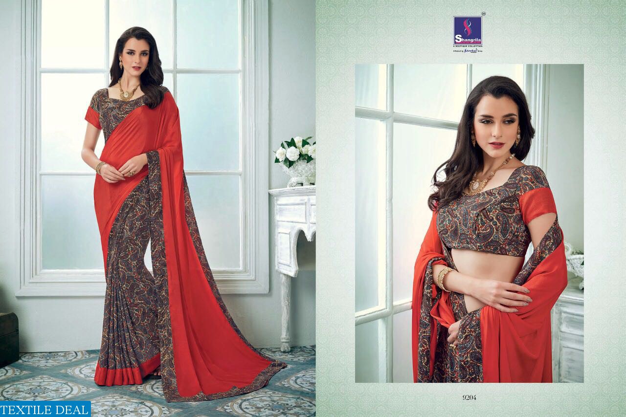 Shangrila tisha crepe vol-3 Wholesale crepe printed Saree